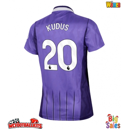 Tottenham Hotspur Mohammed Kudus #20 Replica Third Stadium Shirt for Women 2026-27 Short Sleeve